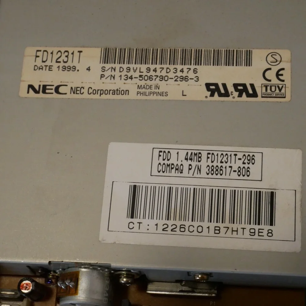 NEC HP 3.5 inch Floppy‎ Disk Drive FD1231T Internal Desktop 1.44MB Tested - 38